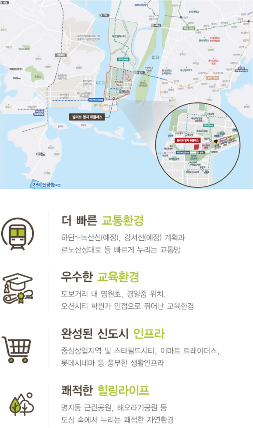 명지 빌리브 듀클래스 입지환경